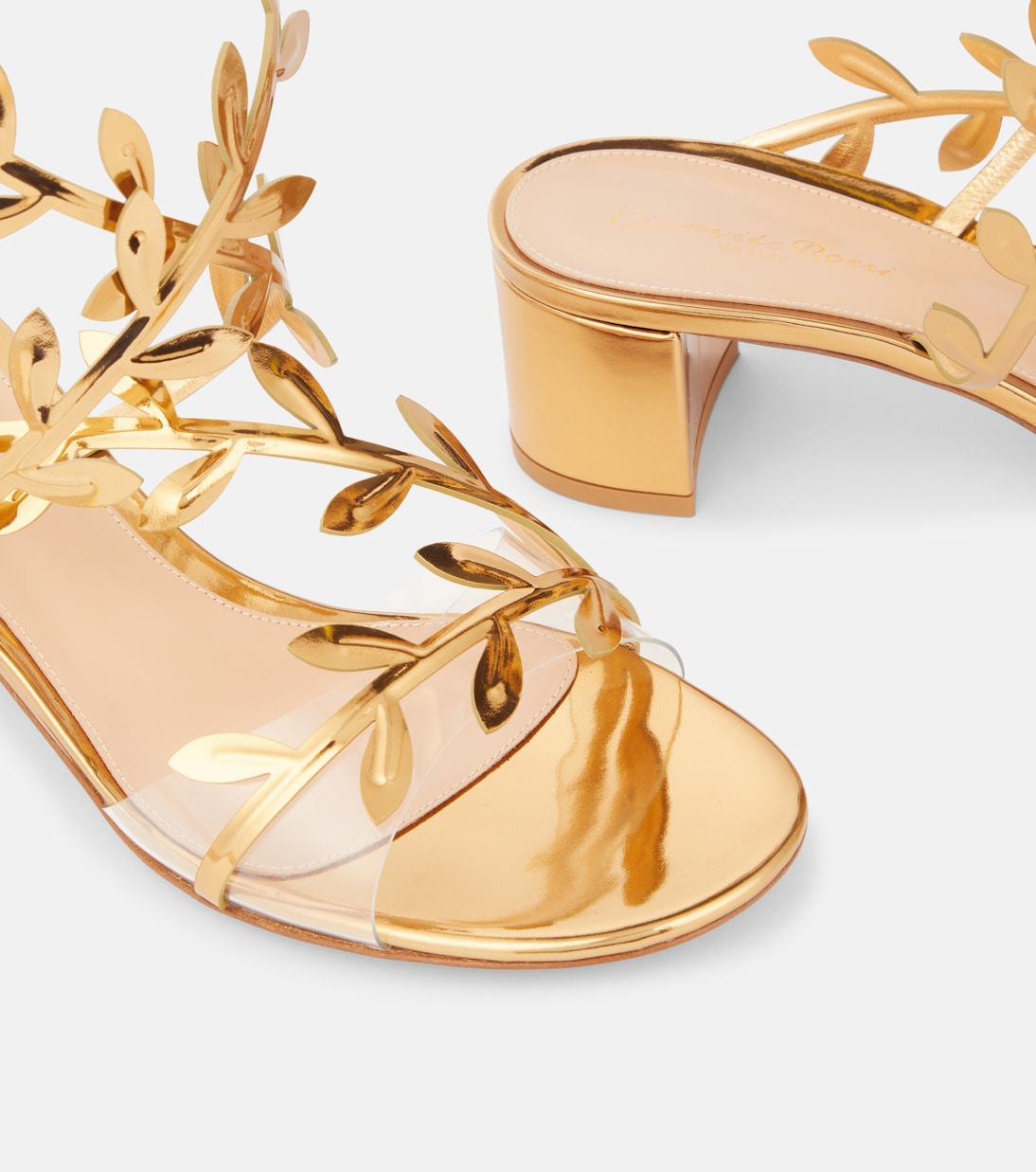 Flavia mirrored leather sandals | Gianvito Rossi