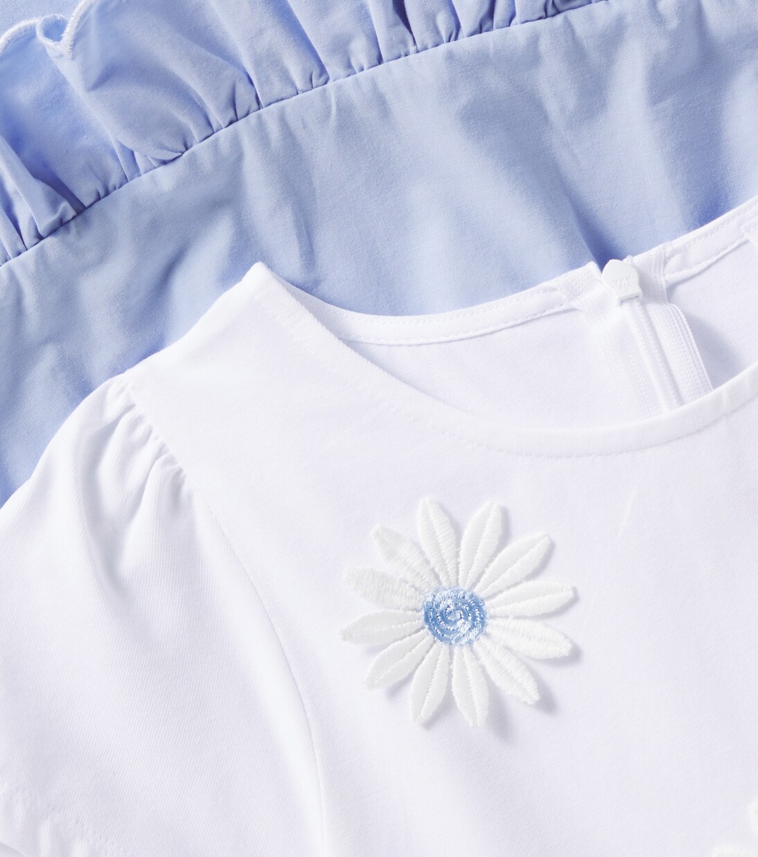 Floral-appliqué cotton-blend dress | Patachou