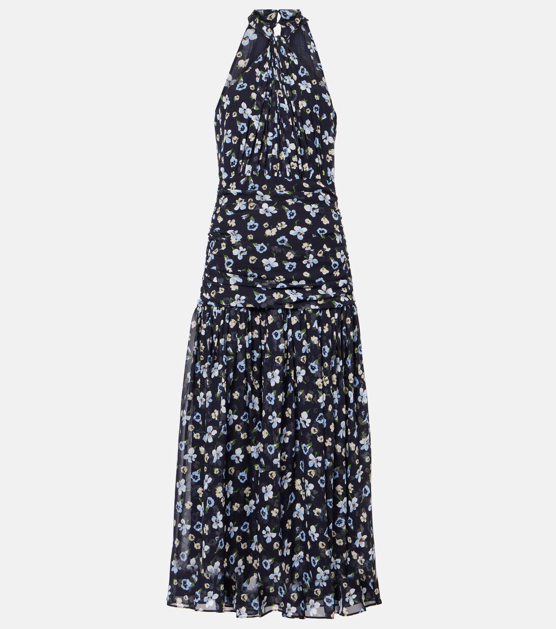 Brock halterneck silk midi dress | Veronica Beard