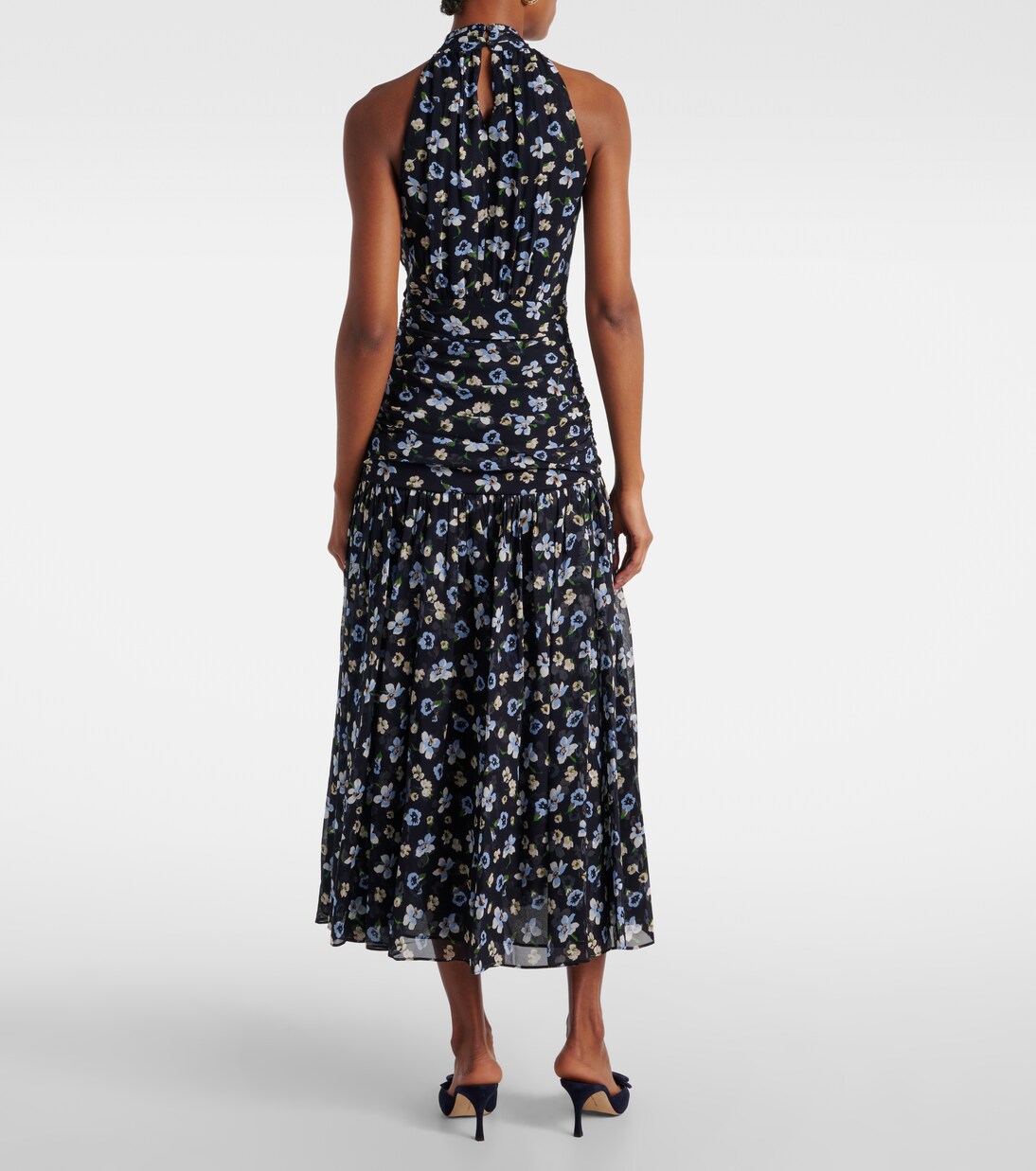 Brock halterneck silk midi dress | Veronica Beard