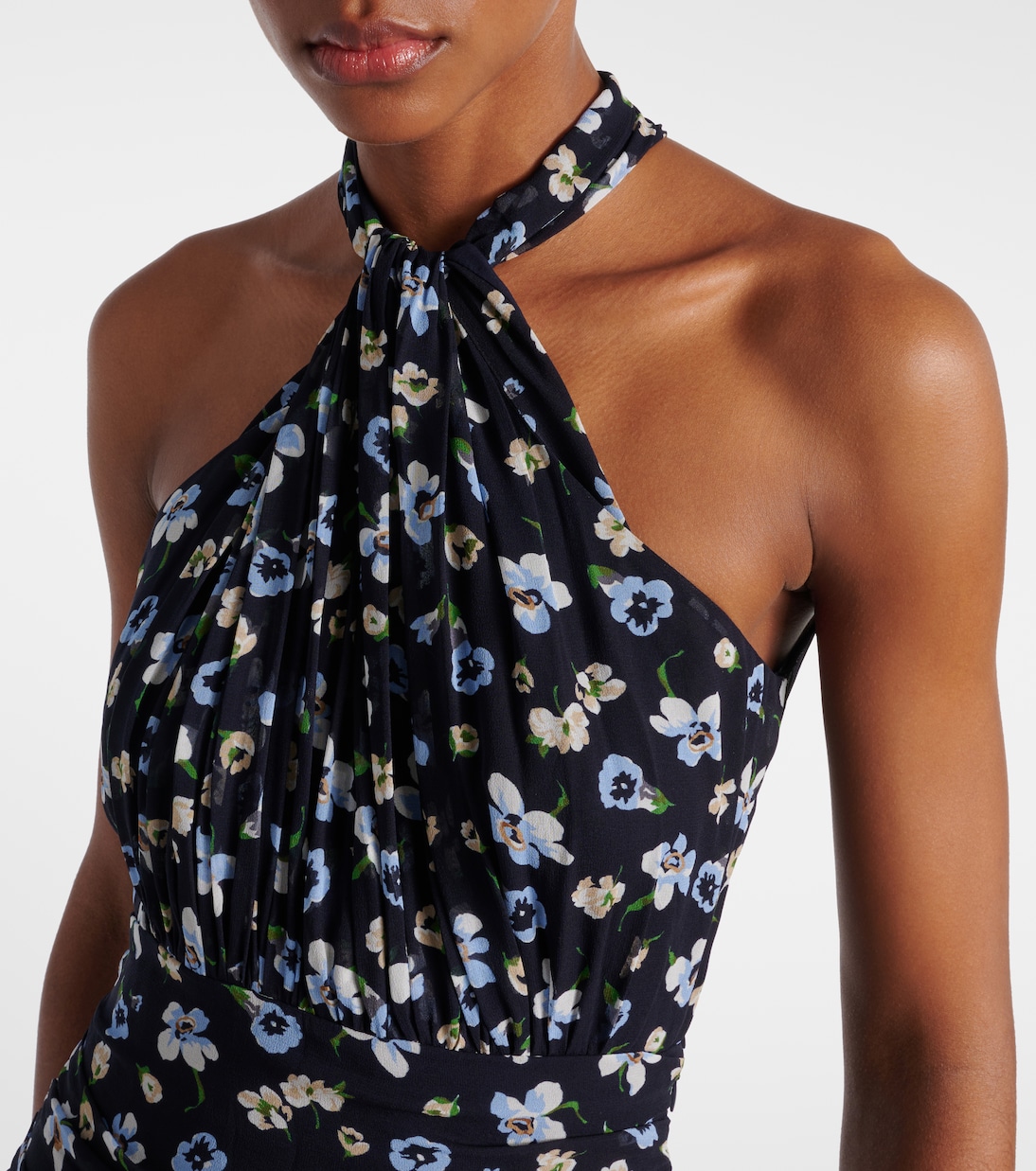 Brock halterneck silk midi dress | Veronica Beard