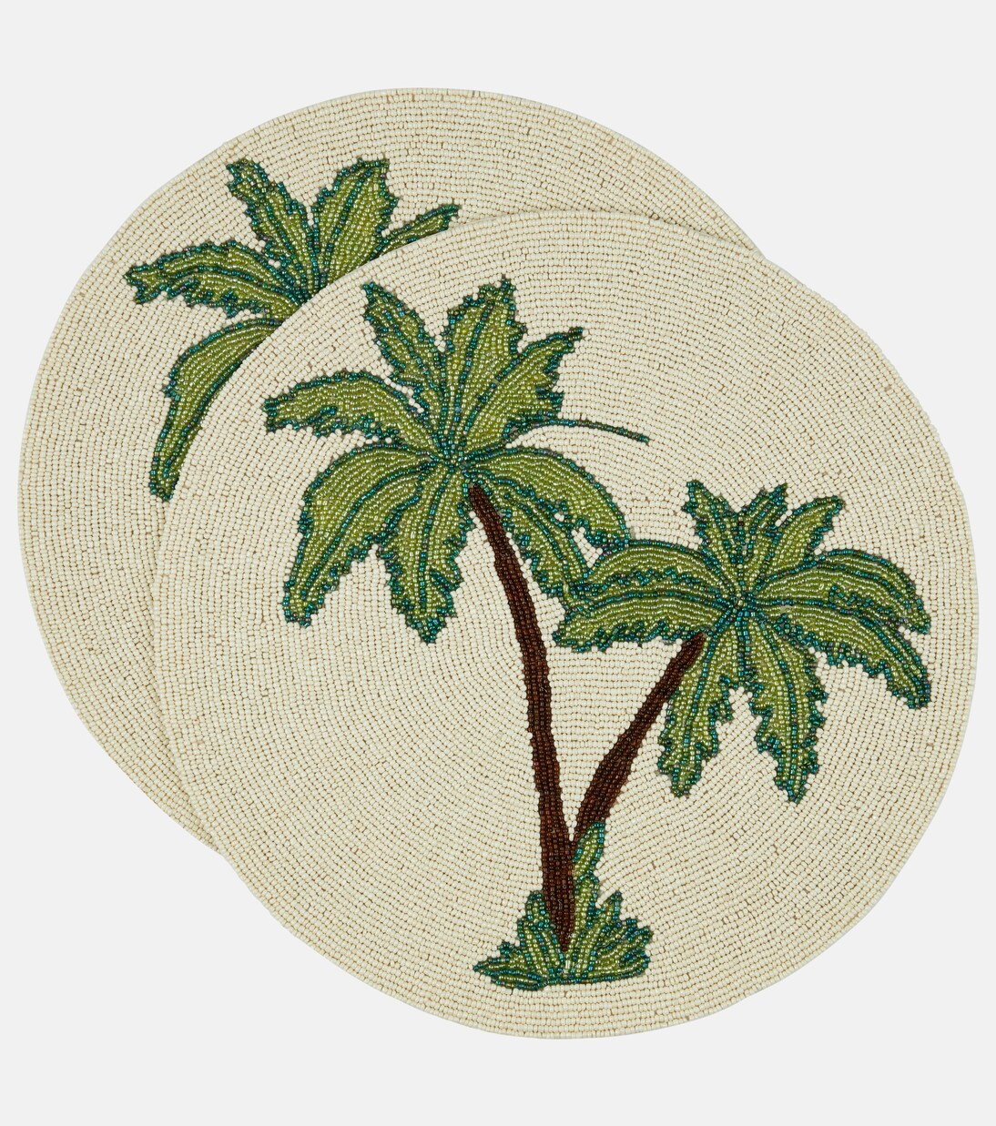Palms set of 2 beaded placemats | Les-Ottomans