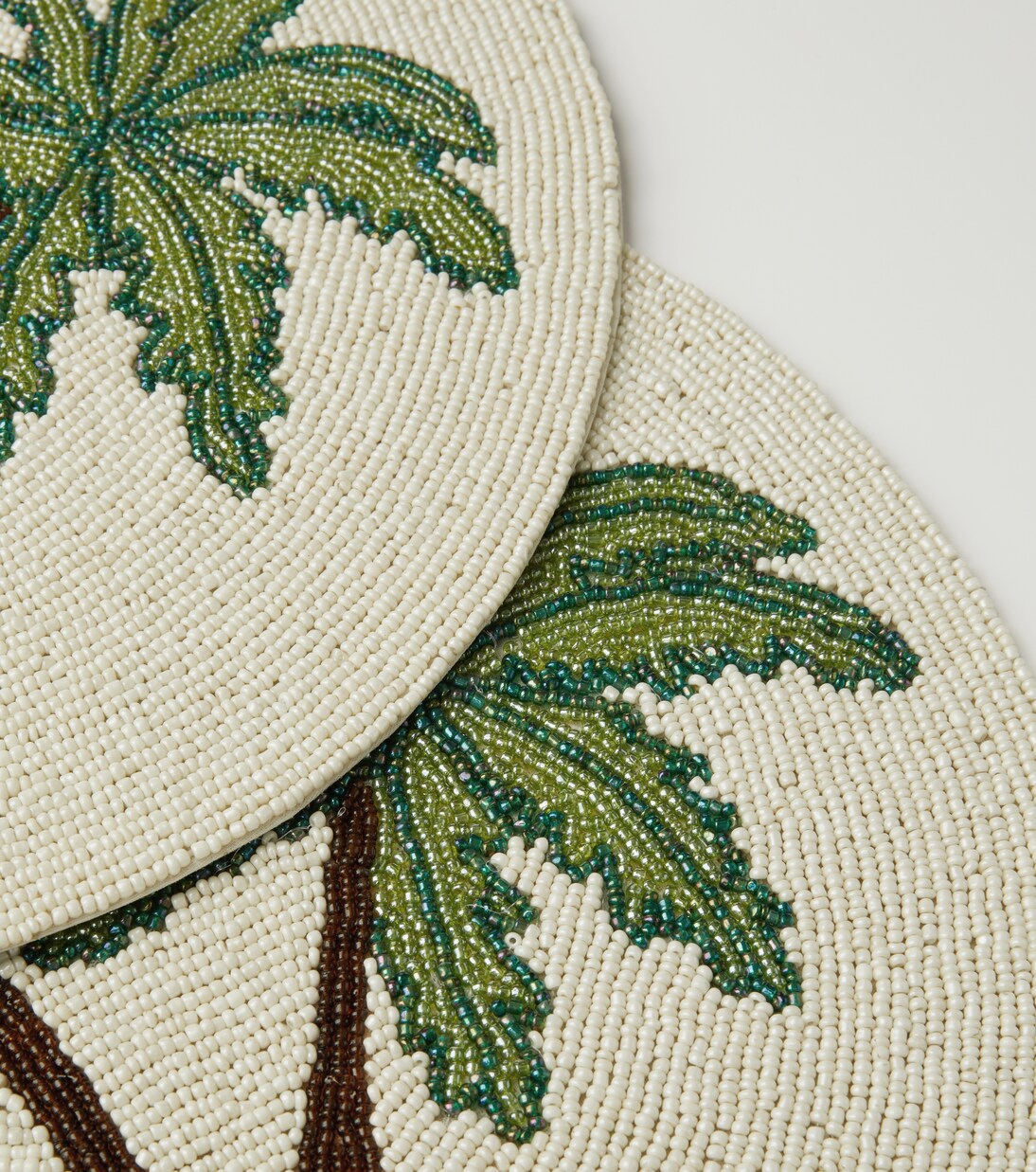 Palms set of 2 beaded placemats | Les-Ottomans