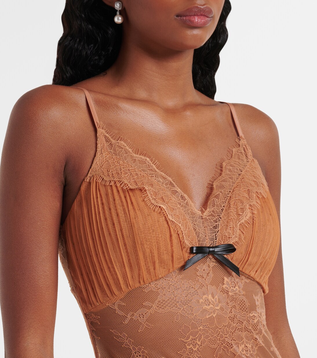 Body aus Mesh mit Spitze | Self-Portrait