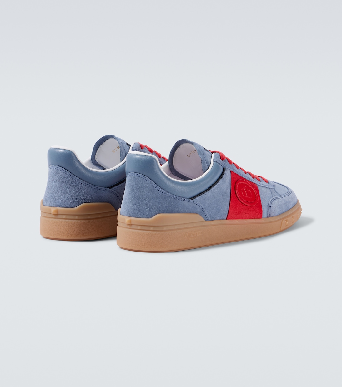 Upvillage leather-trimmed suede sneakers | Valentino Garavani