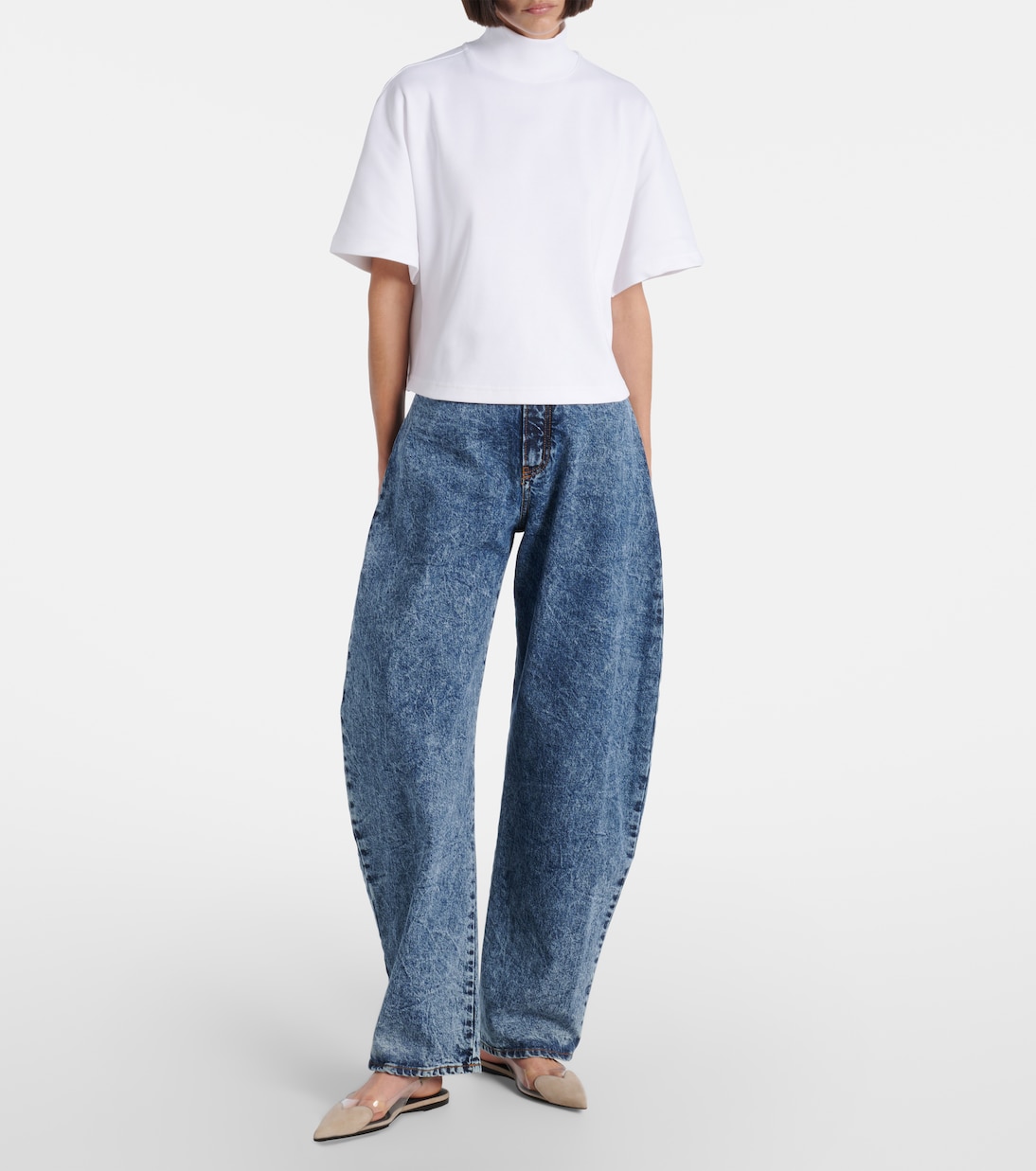 Ballerines slingback Le Cœur en daim et PVC | Alaïa