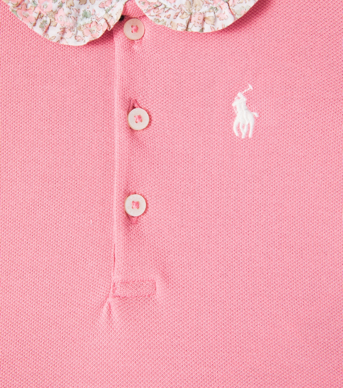 Baby peplum cotton piqué playsuit | Polo Ralph Lauren Kids