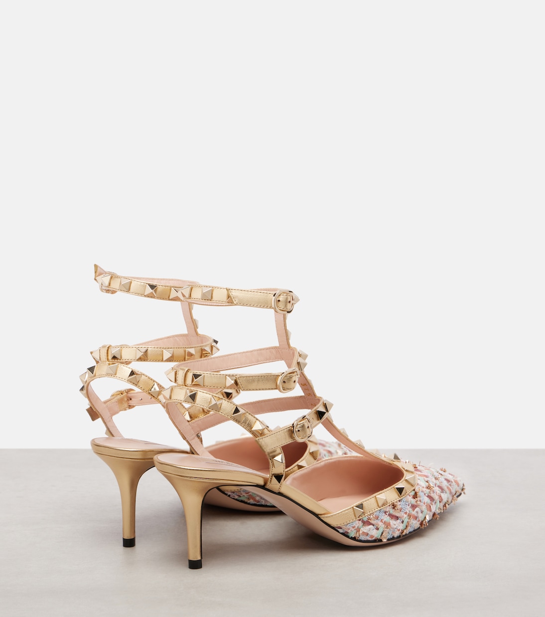 Rockstud 65 tweed and leather pumps | Valentino Garavani