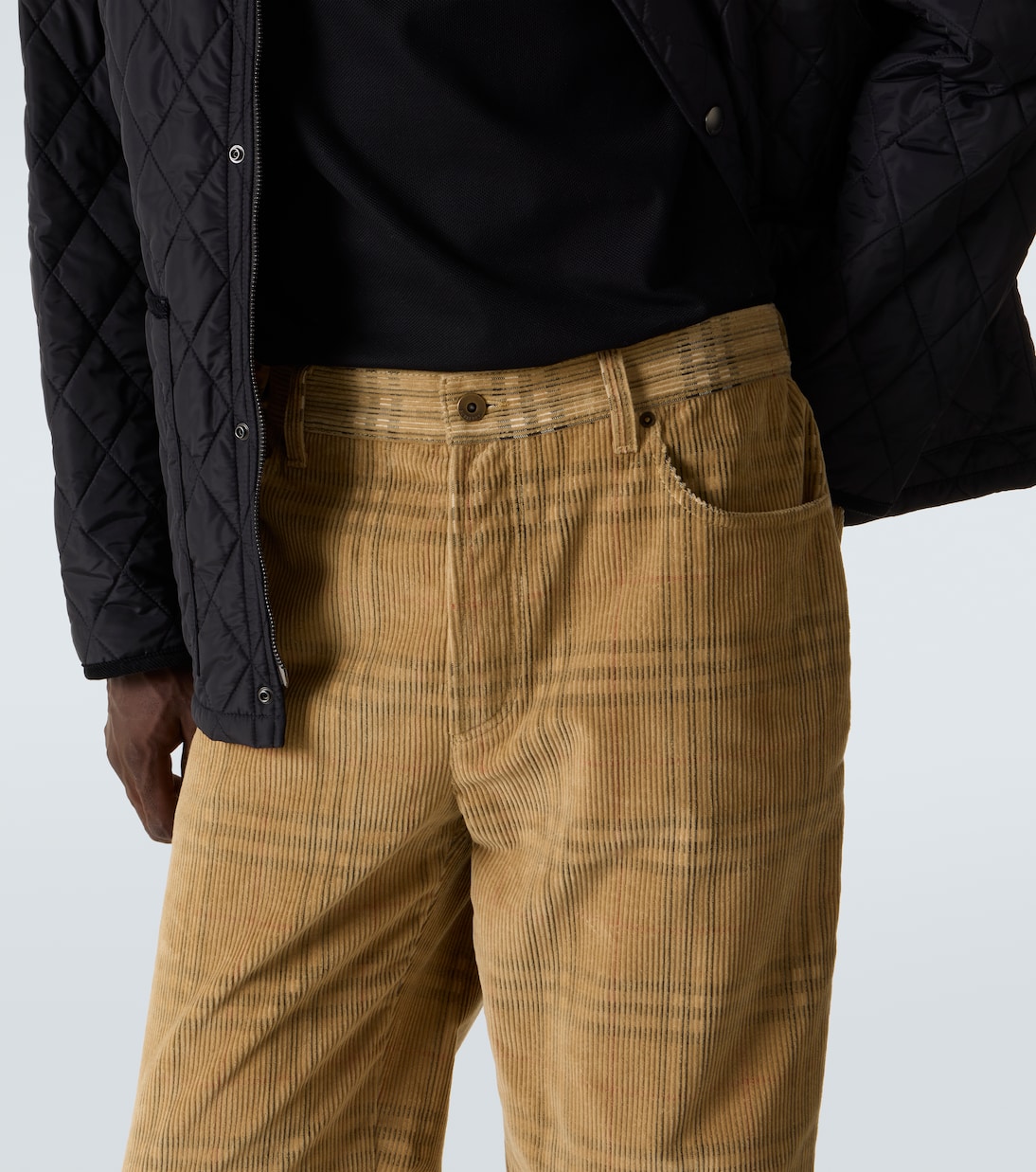 Burberry Check corduroy straight pants | Burberry