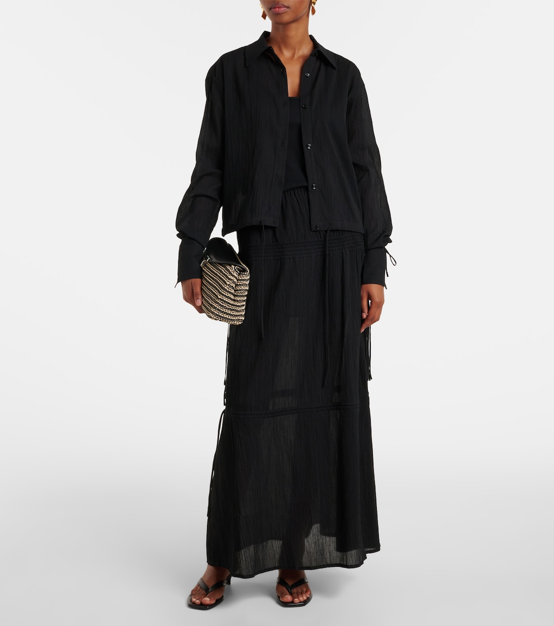 Cropped-Hemd aus Baumwolle | Toteme