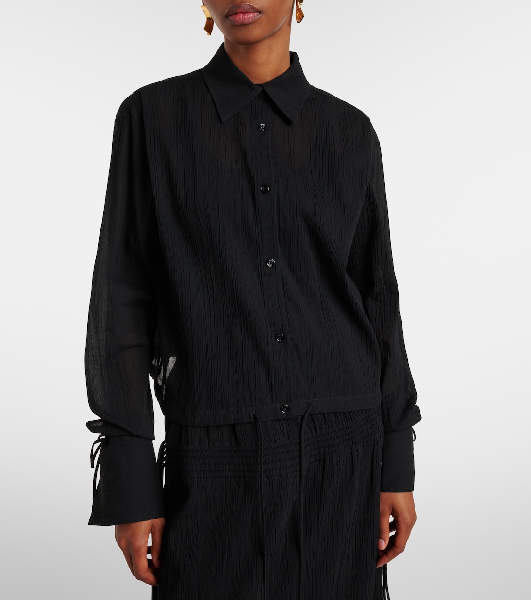 Cropped-Hemd aus Baumwolle | Toteme