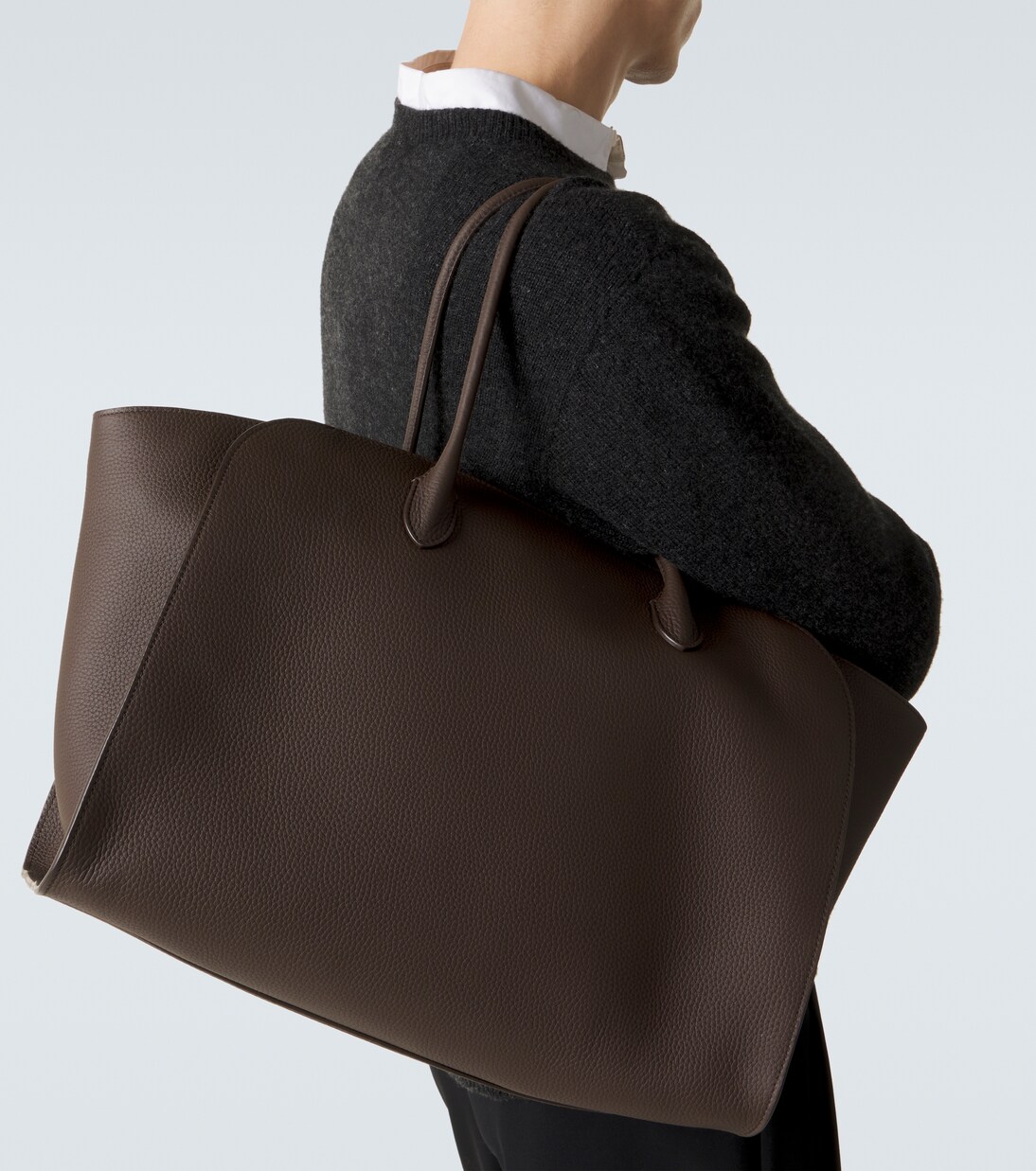 Marlo 17 leather tote bag | The Row