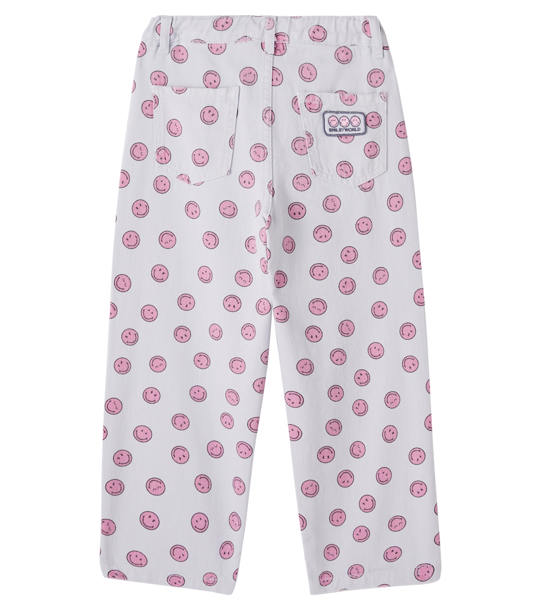 Smiley printed cotton straight jeans | The New Society