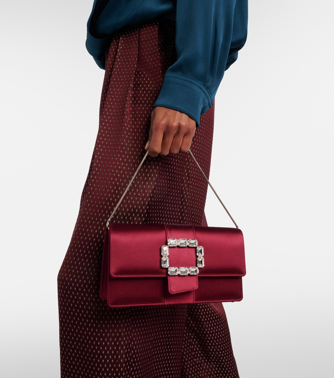 Maycapjou embellished satin clutch | Manolo Blahnik