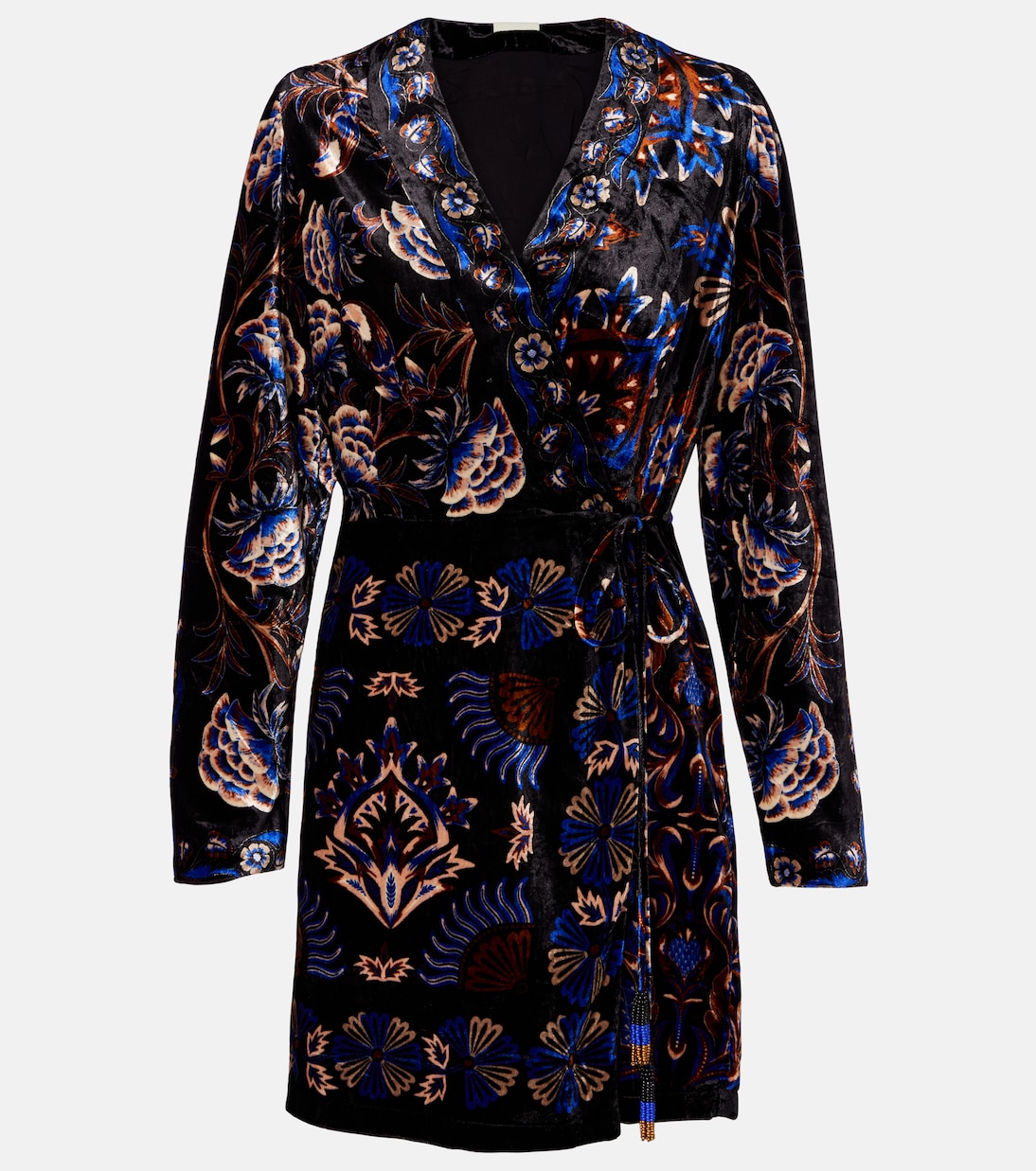 Arabesque Mix Scarves velvet wrap dress | Farm Rio
