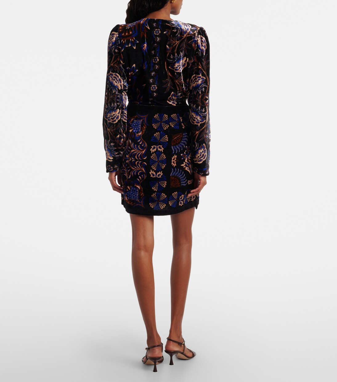 Arabesque Mix Scarves velvet wrap dress | Farm Rio