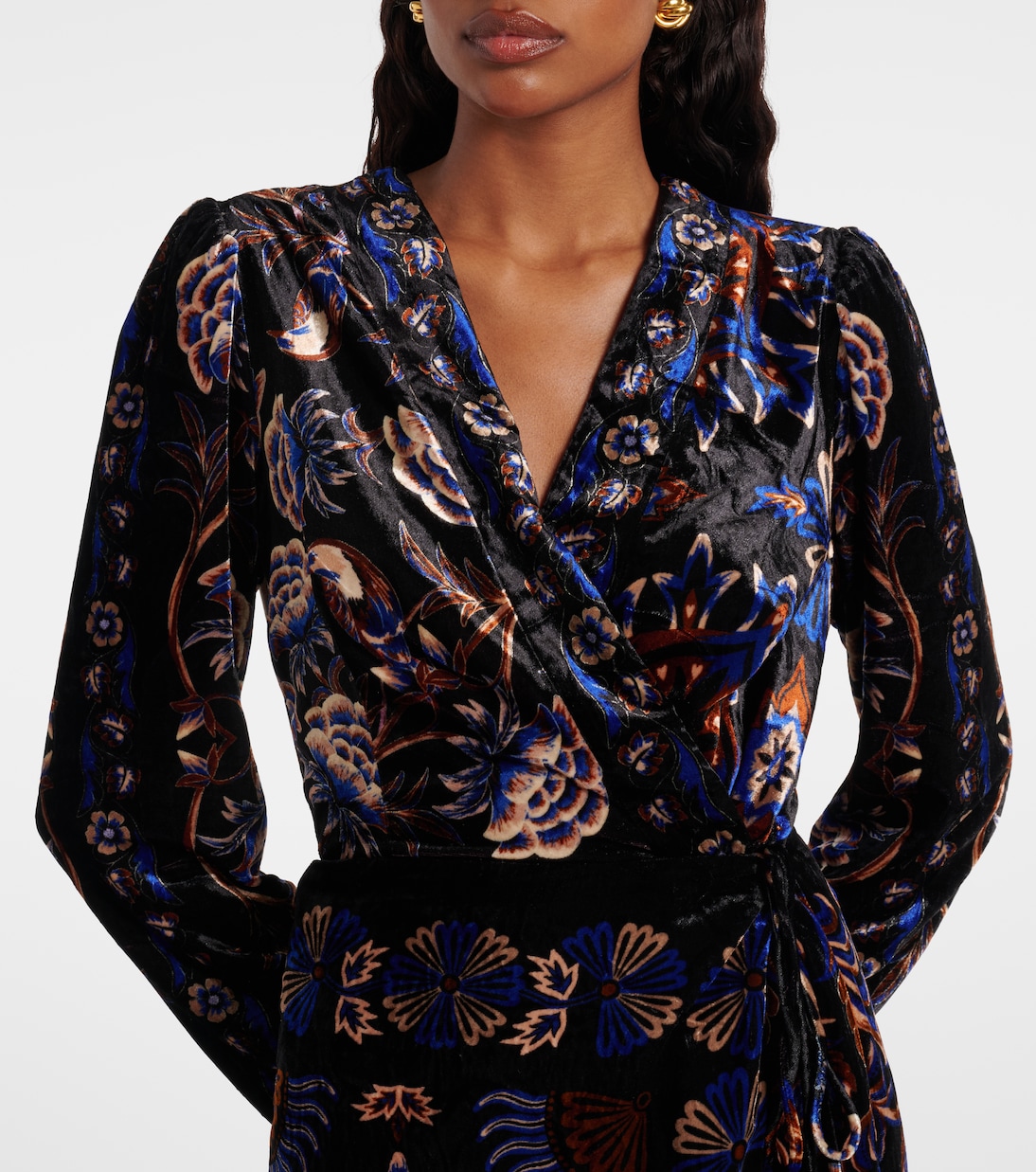 Arabesque Mix Scarves velvet wrap dress | Farm Rio