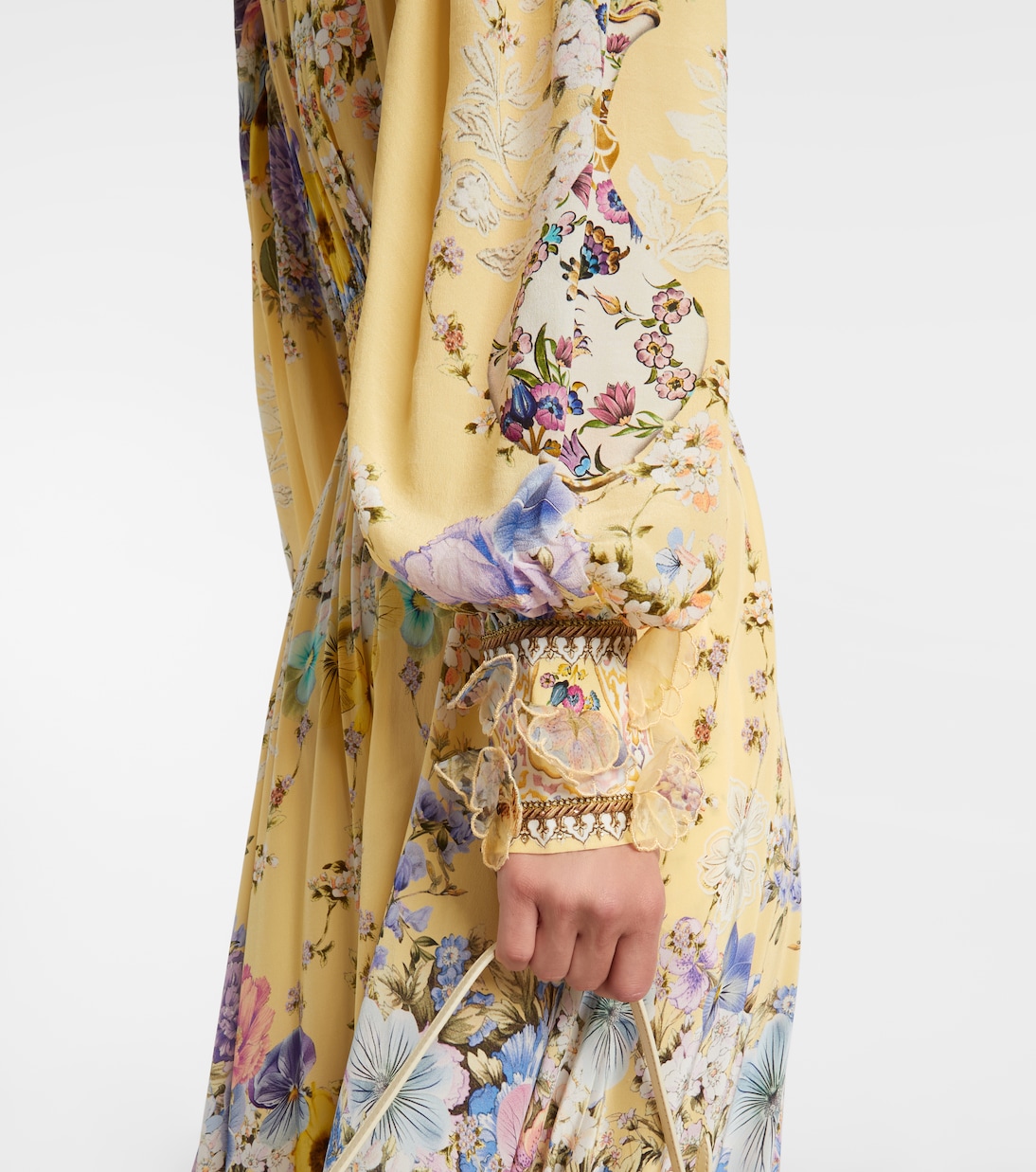 Embellished floral silk crêpe maxi dress | Camilla
