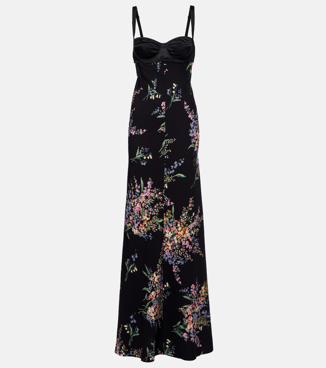 Floral silk-blend charmeuse maxi dress | Dolce&Gabbana