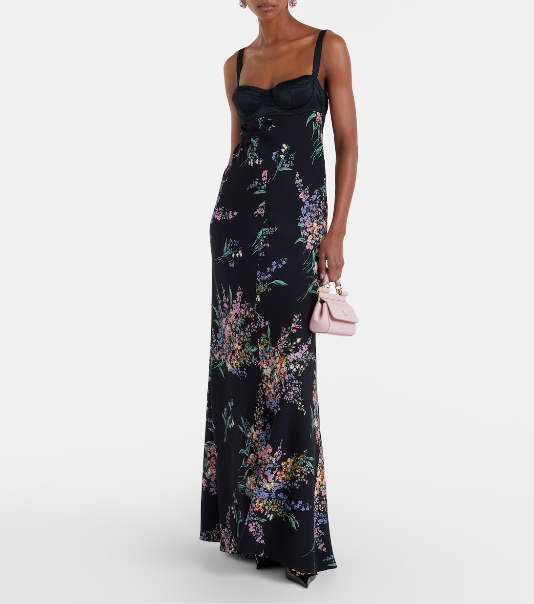Floral silk-blend charmeuse maxi dress | Dolce&Gabbana