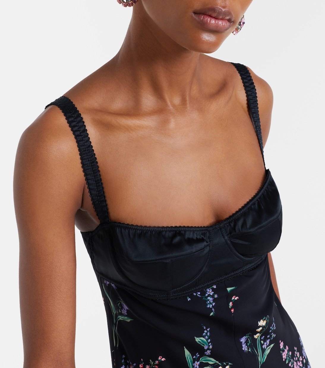 Floral silk-blend charmeuse maxi dress | Dolce&Gabbana