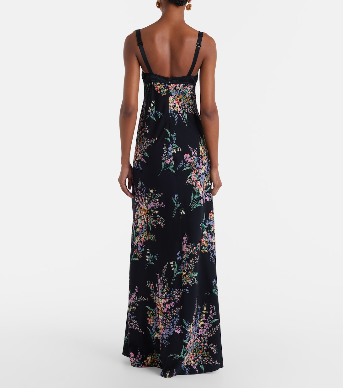 Floral silk-blend charmeuse maxi dress | Dolce&Gabbana
