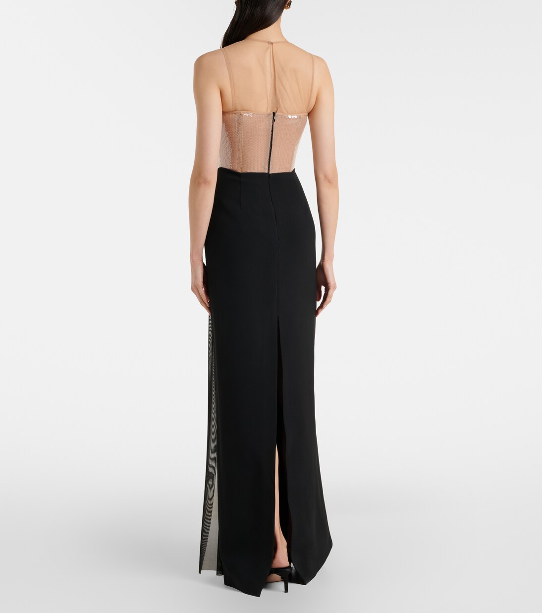Sequined paneled bustier gown | David Koma