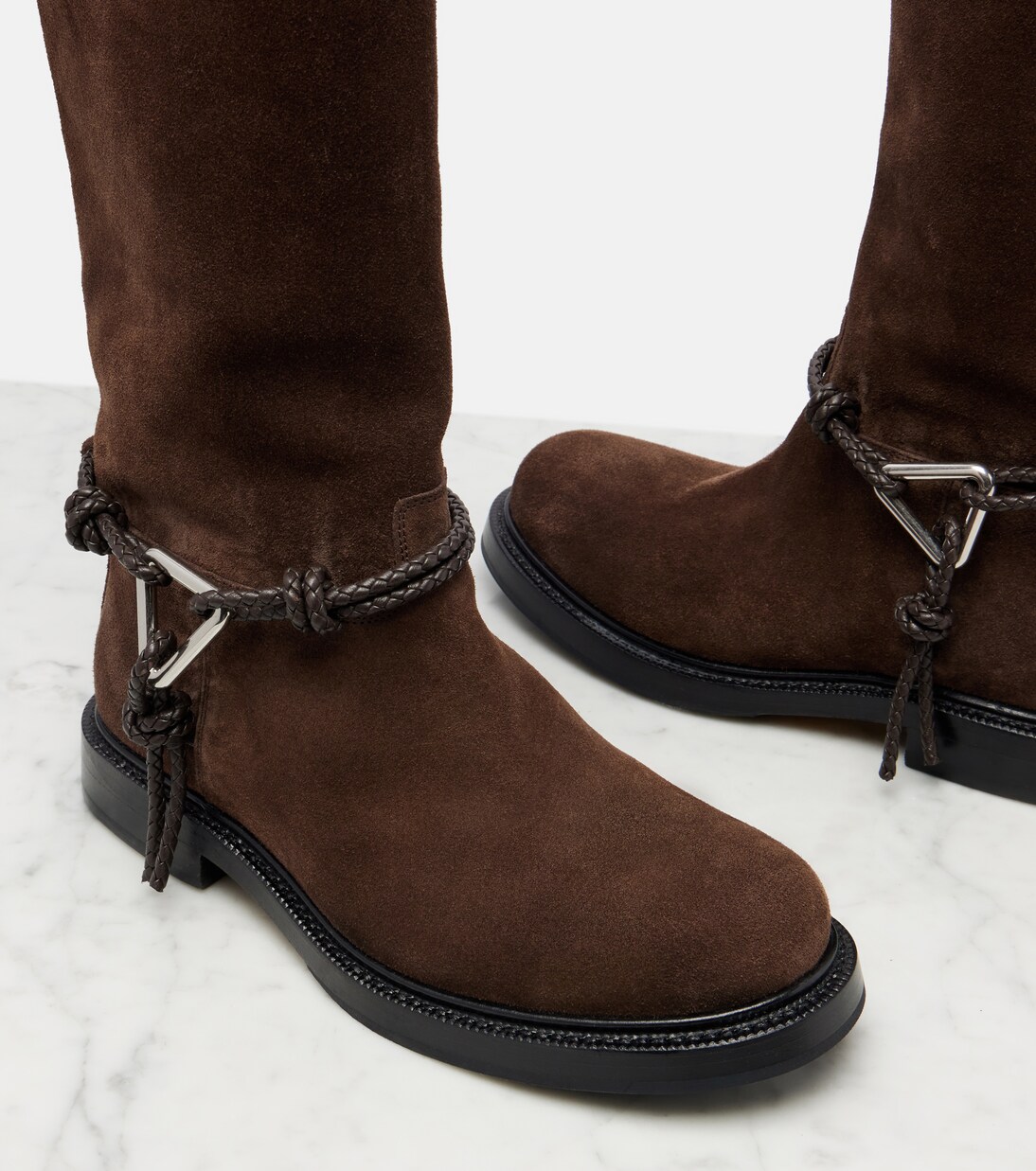 Bottes James Knot en daim | Bottega Veneta