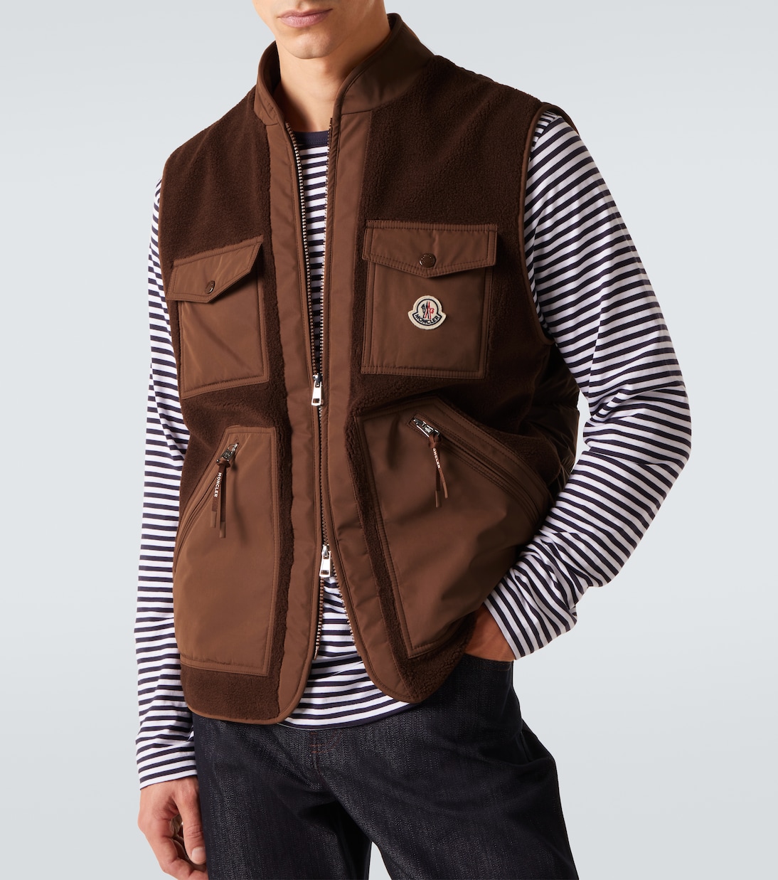 Karakai down-paneled teddy vest | Moncler