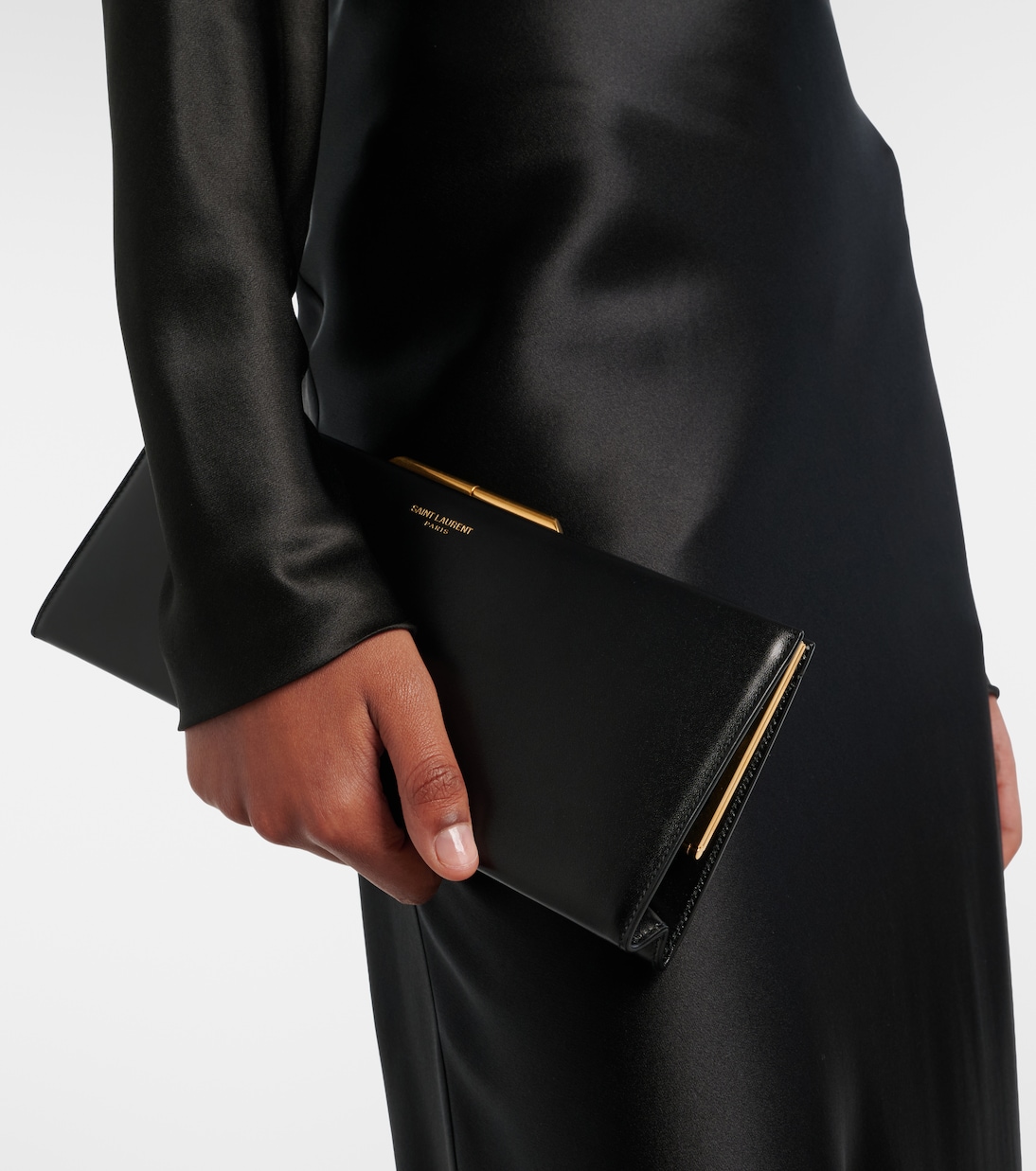 Midnight Small leather clutch | Saint Laurent