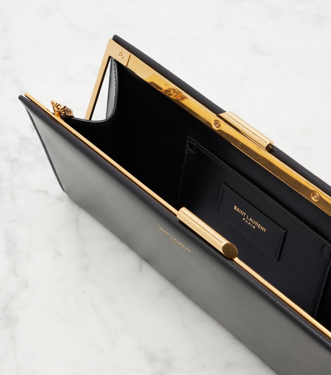 Midnight Small leather clutch | Saint Laurent