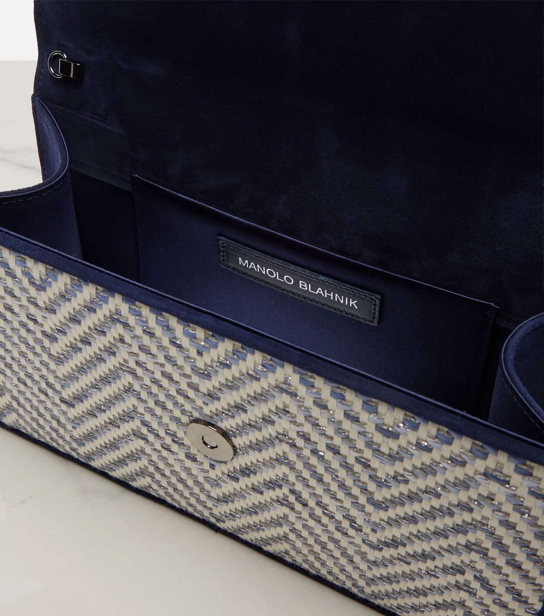 Pochette Capripla en raphia | Manolo Blahnik