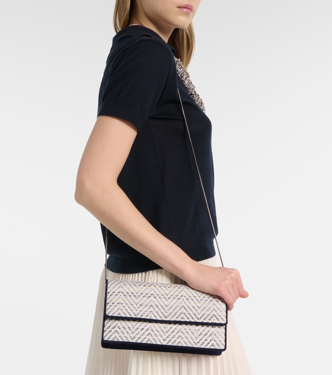 Pochette Capripla en raphia | Manolo Blahnik