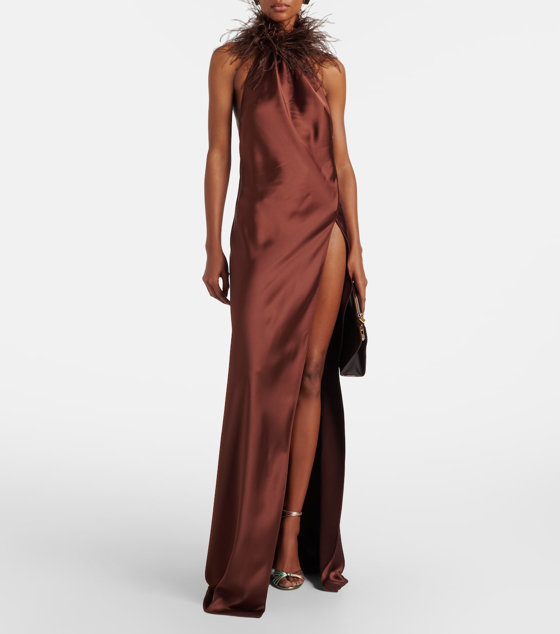 Metallic leather slingback sandals | Gianvito Rossi