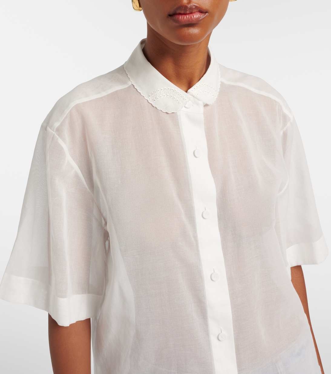 Top de muselina de algodón bordado | Róhe