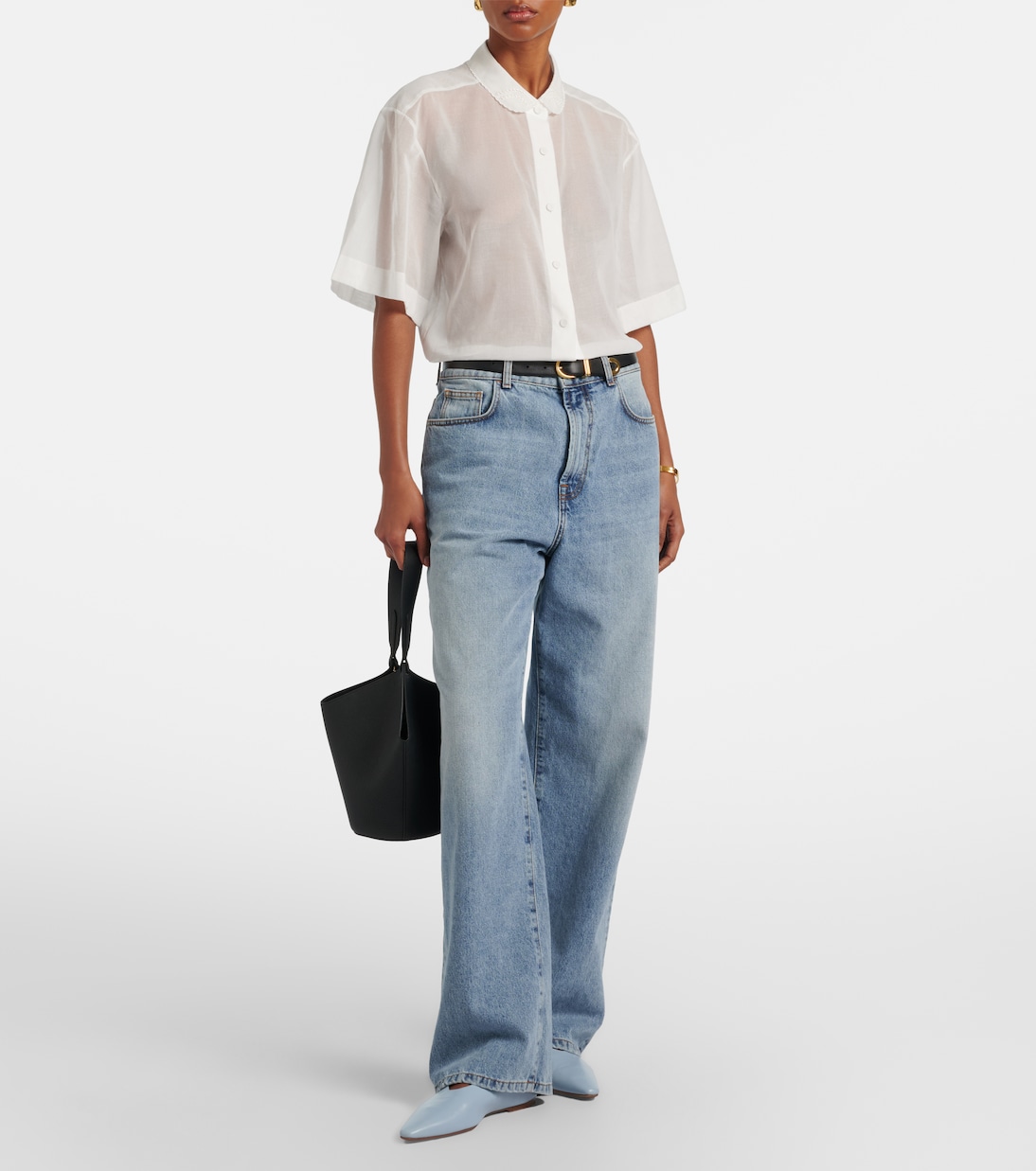 Top de muselina de algodón bordado | Róhe