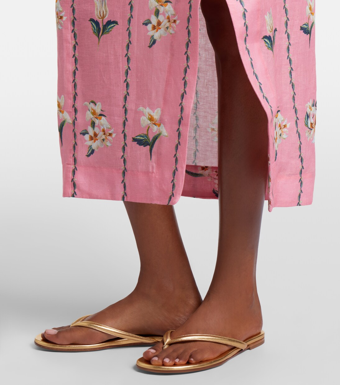 Tierra floral linen beach cover-up | Agua by Agua Bendita
