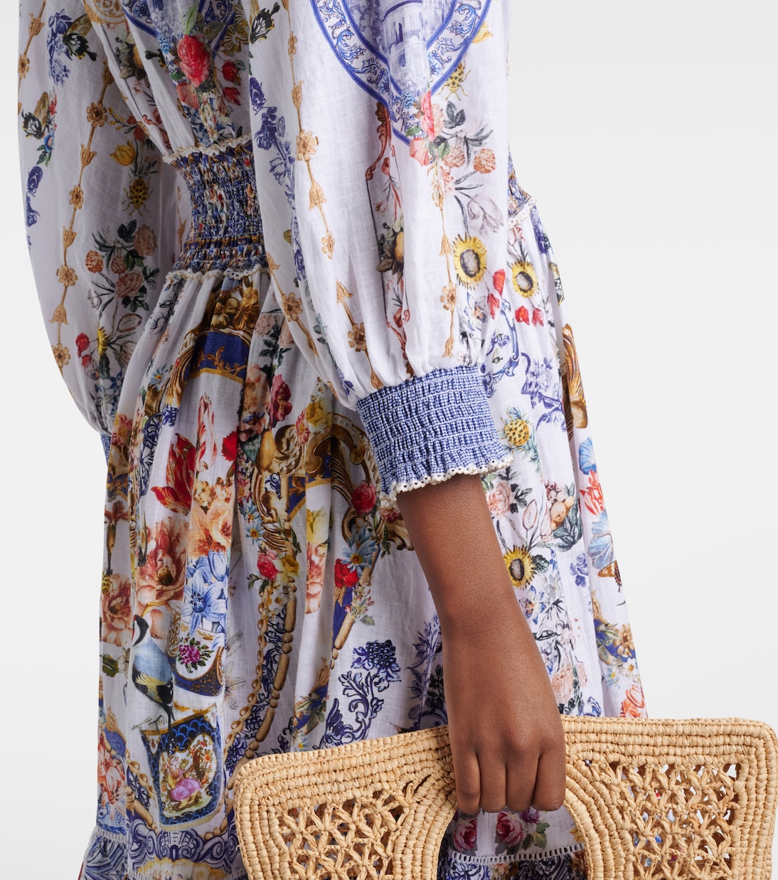 Printed linen maxi dress | Camilla