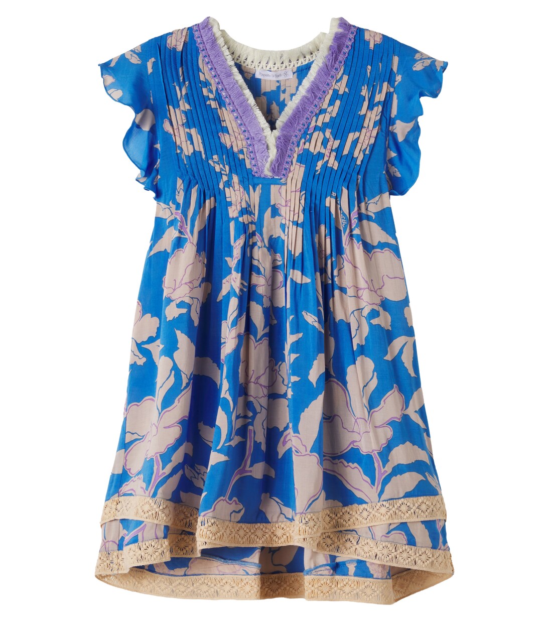 Sasha floral pleated dress | Poupette St Barth Kids