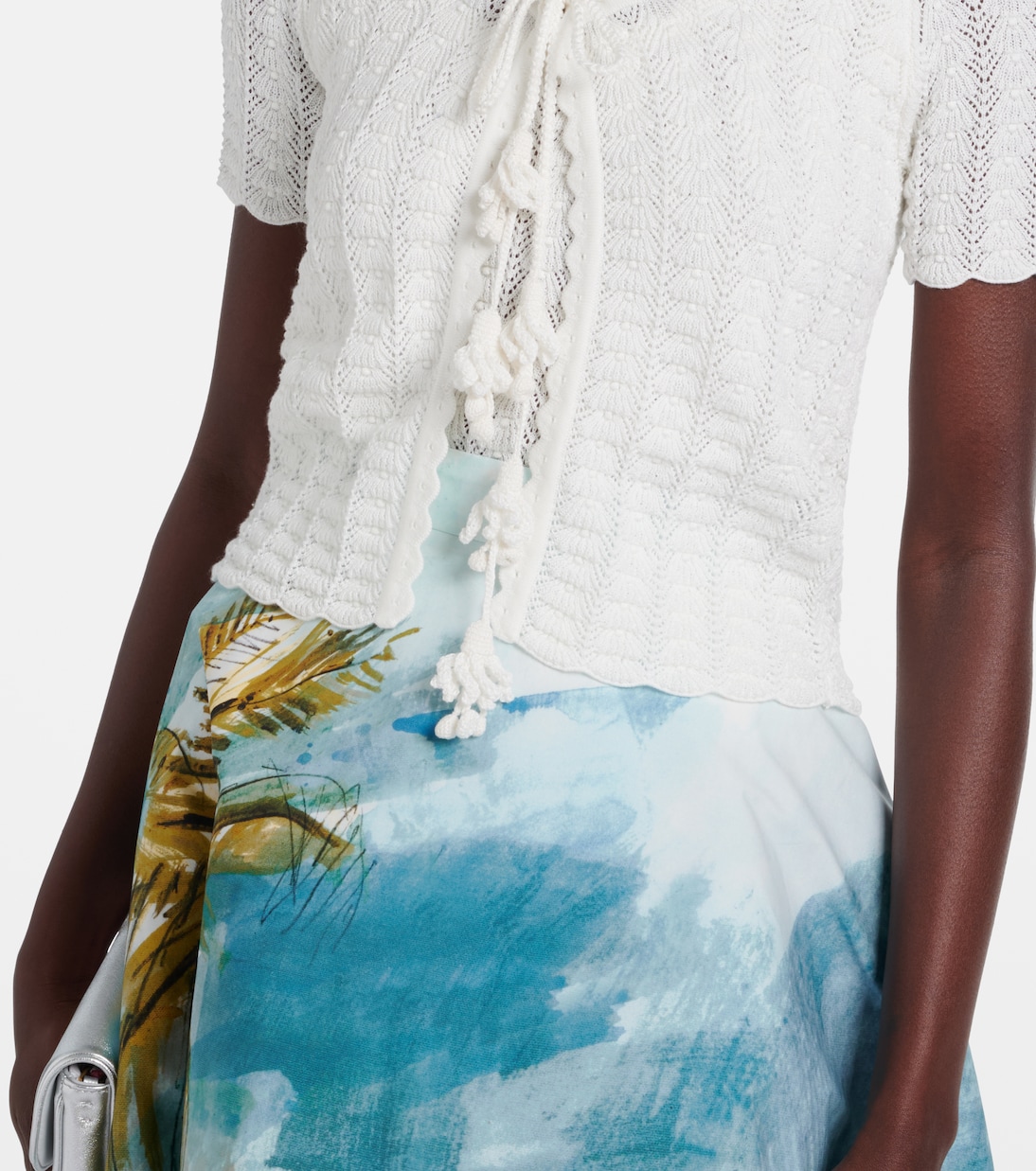 Pointelle cotton and silk cardigan  | Oscar de la Renta