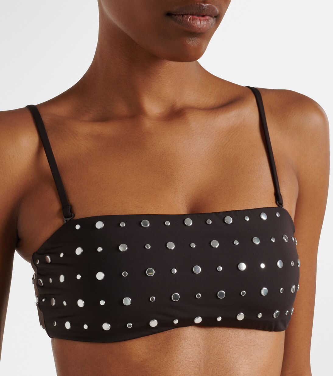 Sara studded bikini top  | Staud