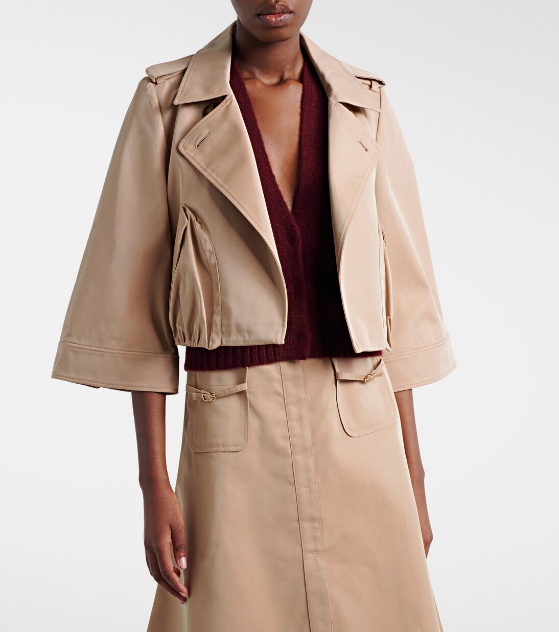 Luxury Layer cropped cotton-blend jacket | Dorothee Schumacher