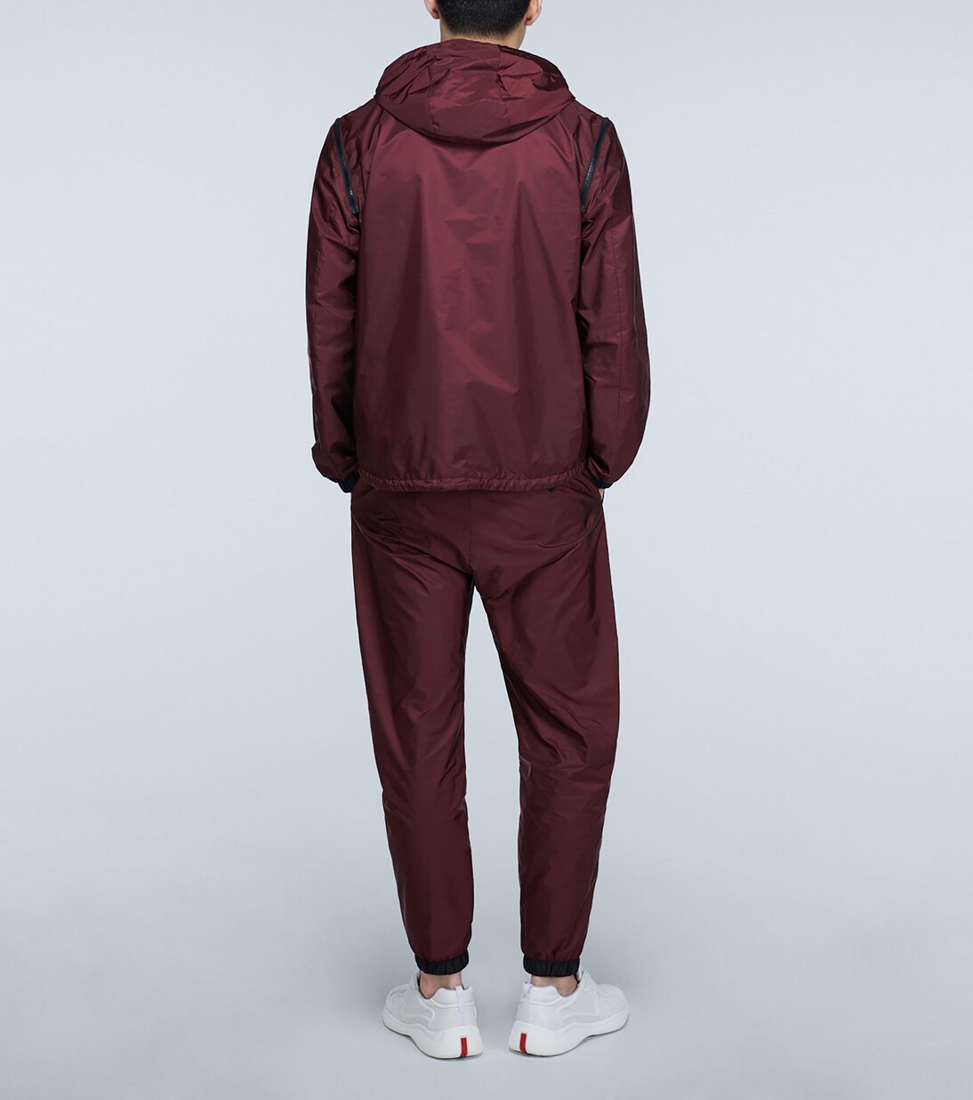 technical pants with contrast zips | Prada