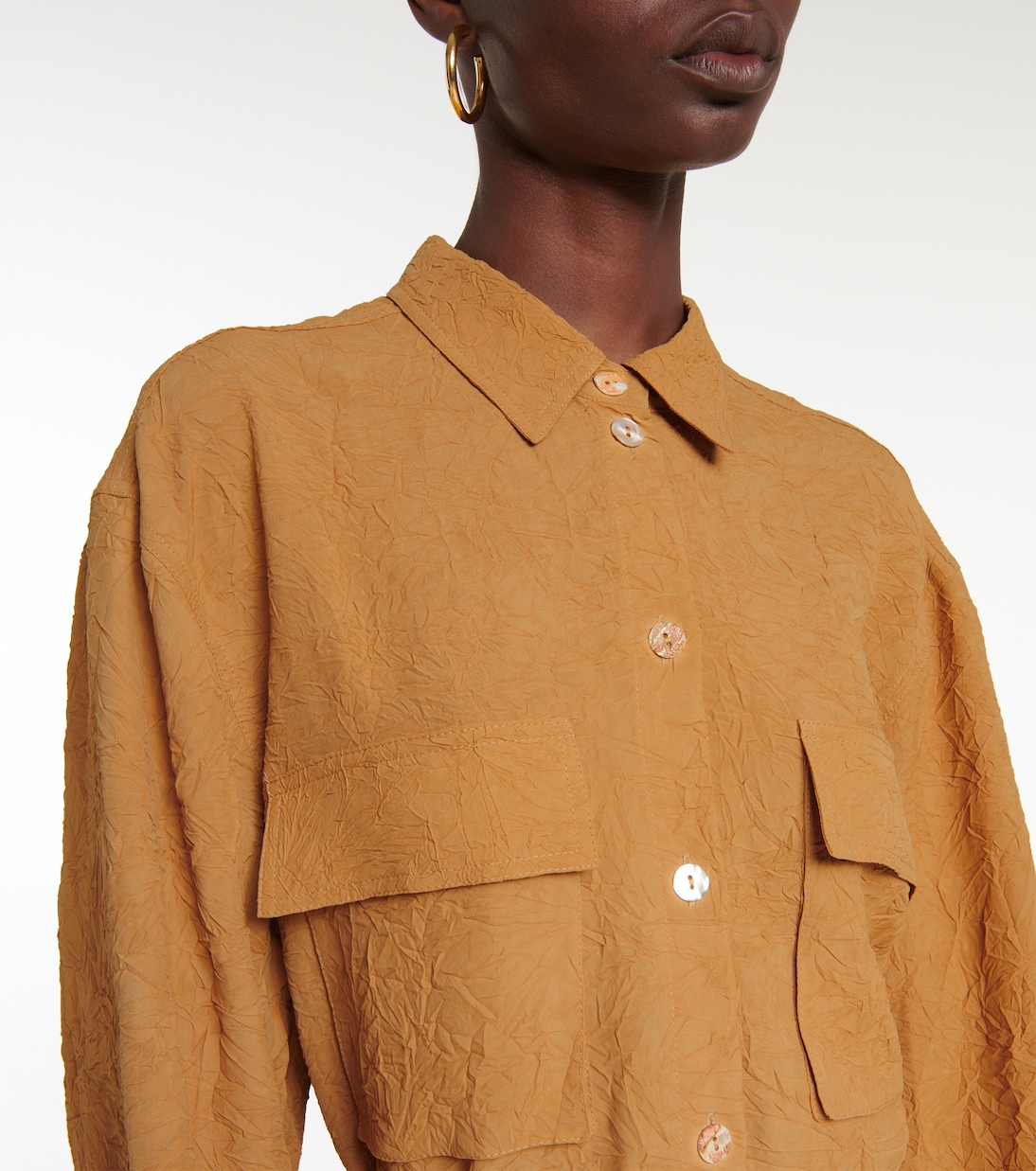 Hemdblusenkleid Fruma aus Satin | Nanushka