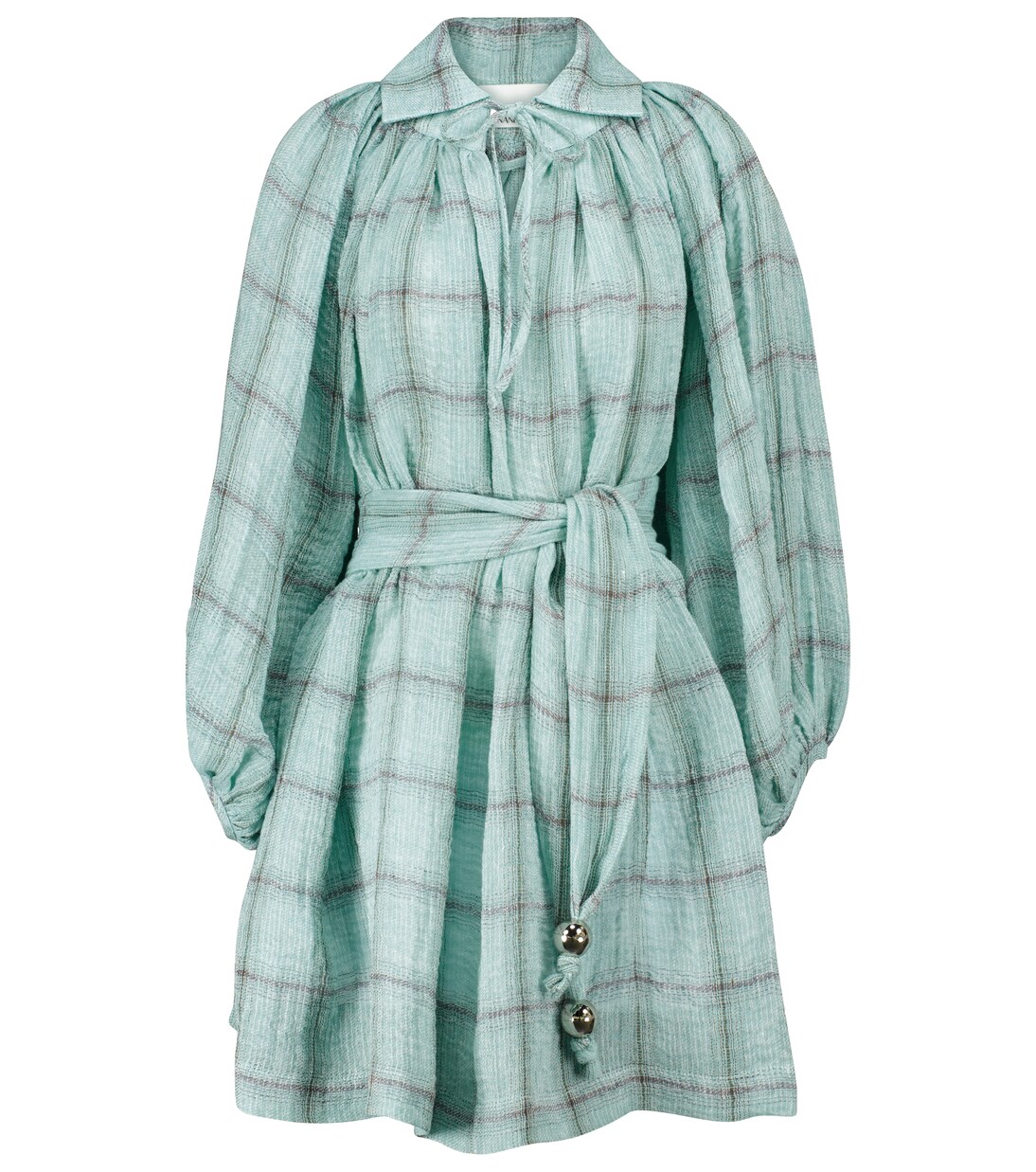 Robe Poet en lin mélangé à carreaux | Lisa Marie Fernandez