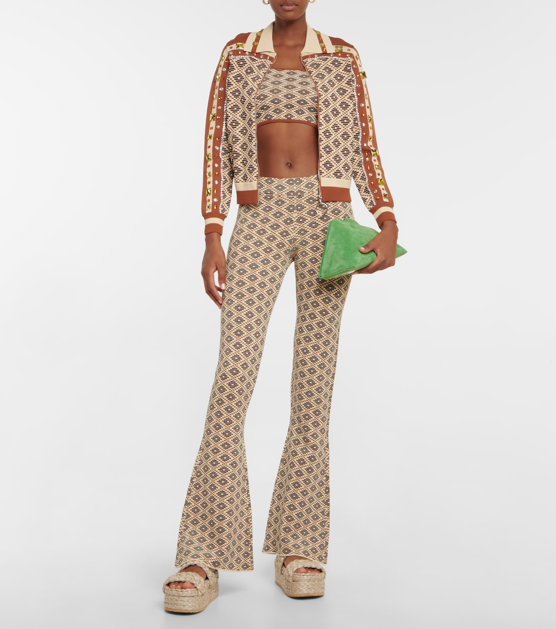 Cropped-Top Eichi aus Jacquard | Dodo Bar Or