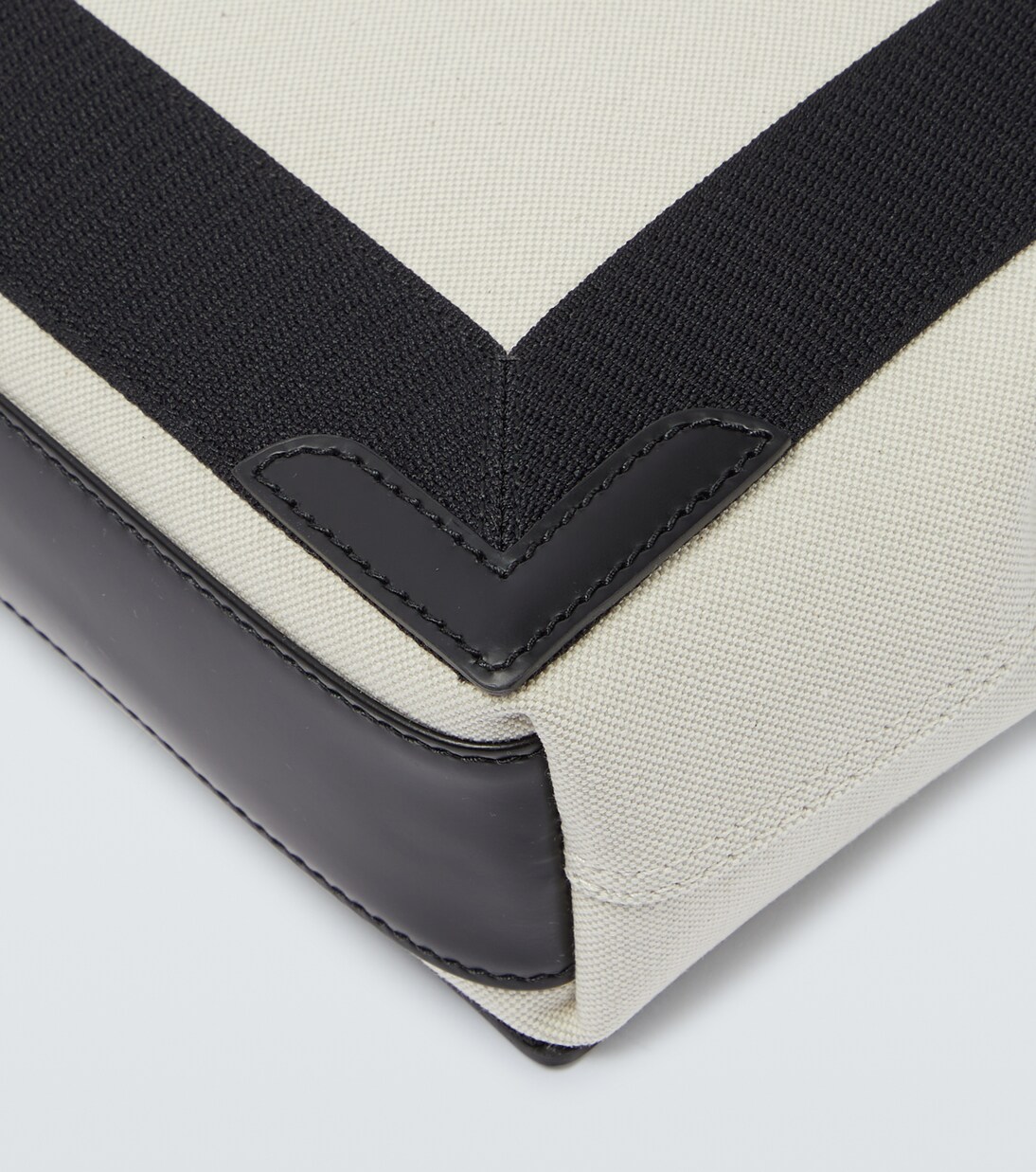 Cabas leather-trimmed canvas tote bag | Balenciaga