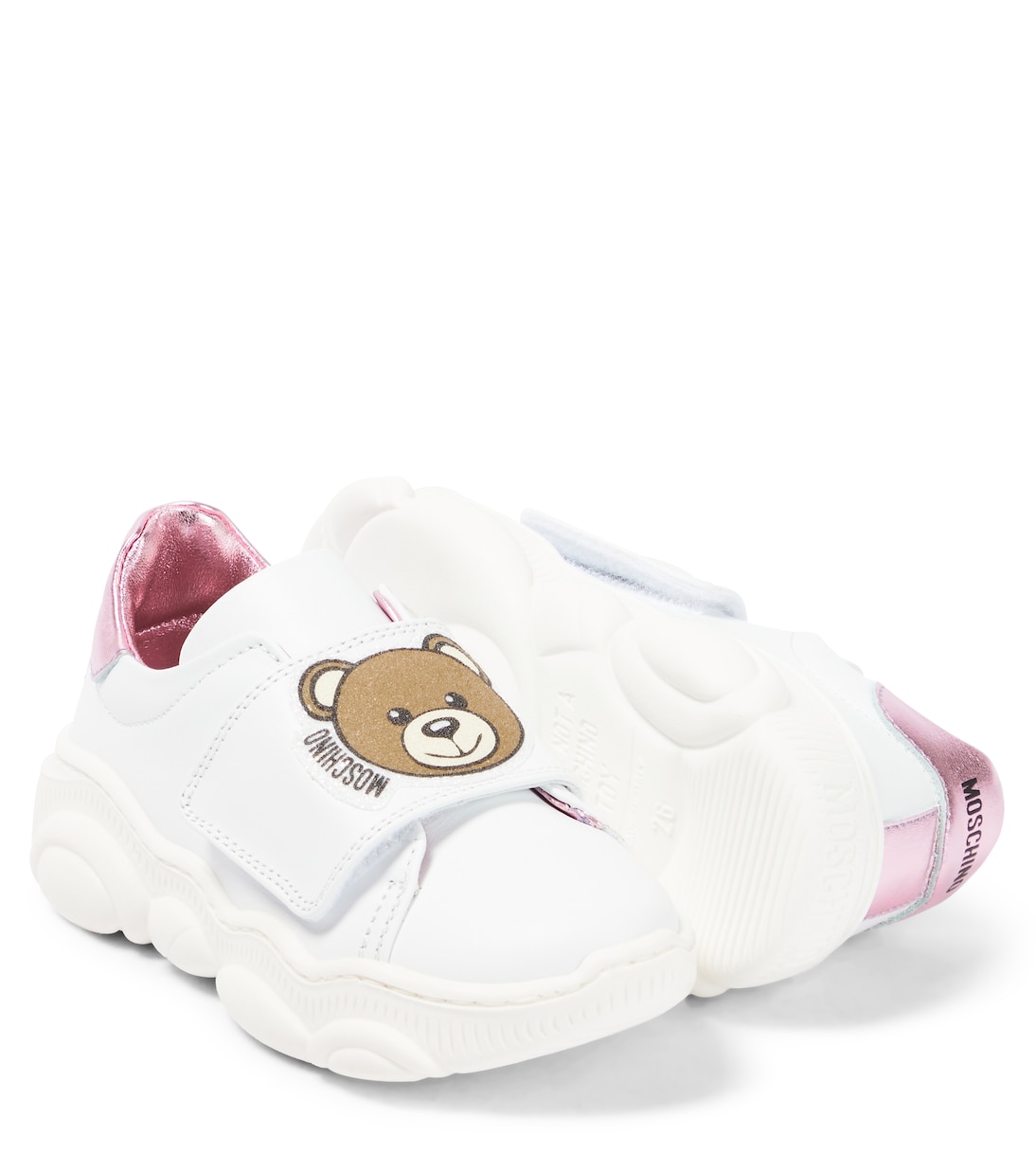 Logo leather sneakers | Moschino Kids