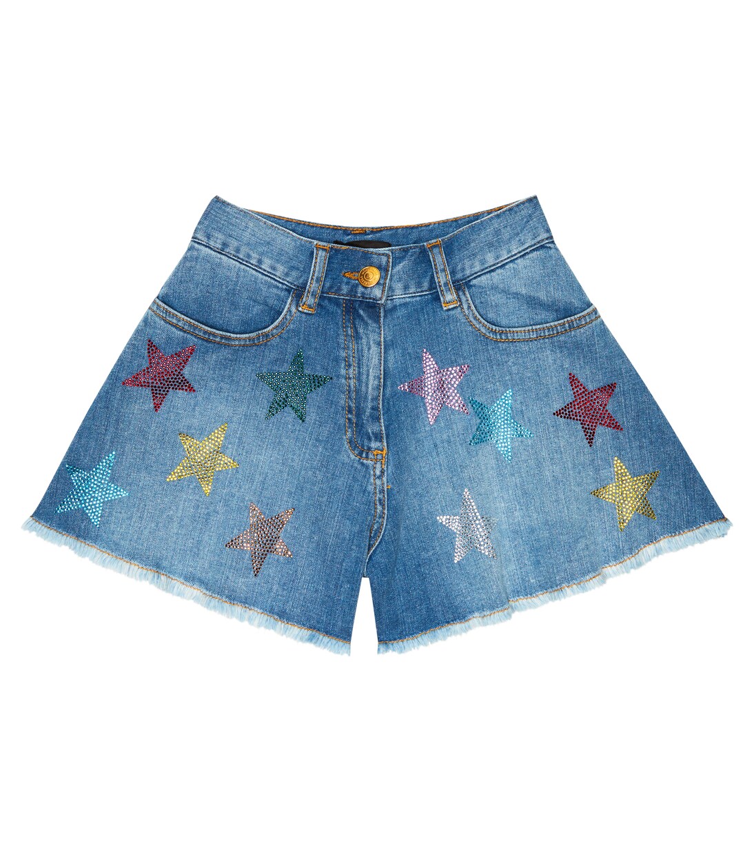 Printed denim skort | Monnalisa