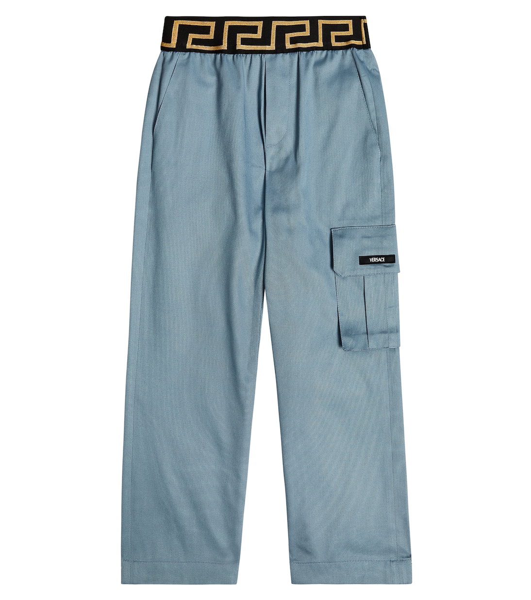 Greca cotton gabardine pants | Versace Kids